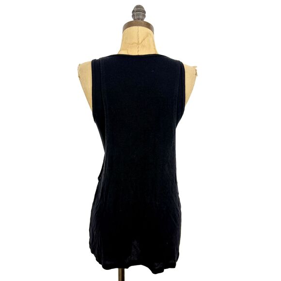 BEYOND YOGA Muscle Tank Built In Bra XS Ribbed Double Layer Black Gym EUC B90 - Picture 4 of 5